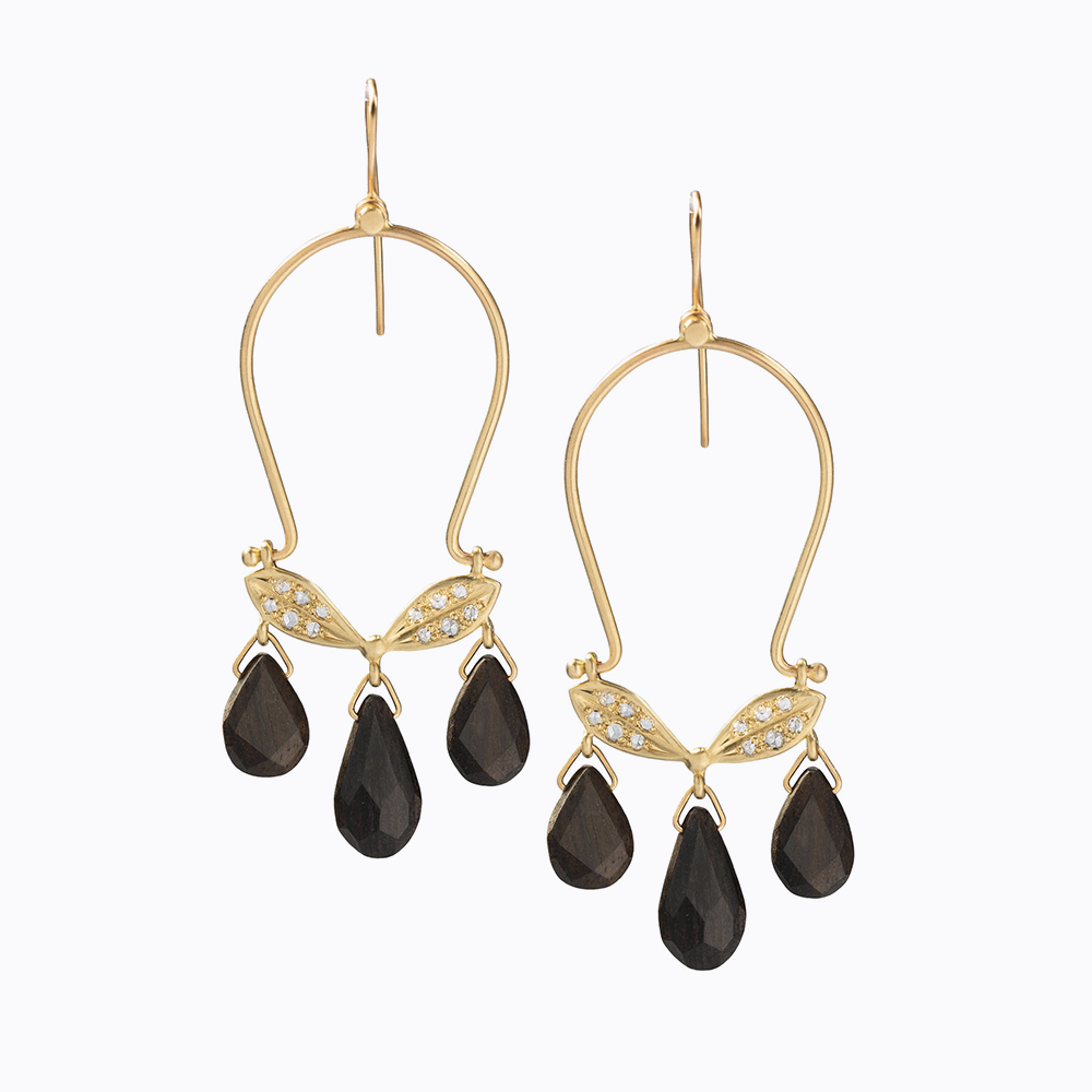Ebony Triptych Earrings