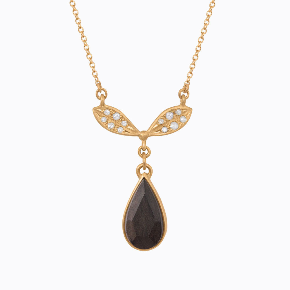Olive and Arch Ebony Drop Pendant