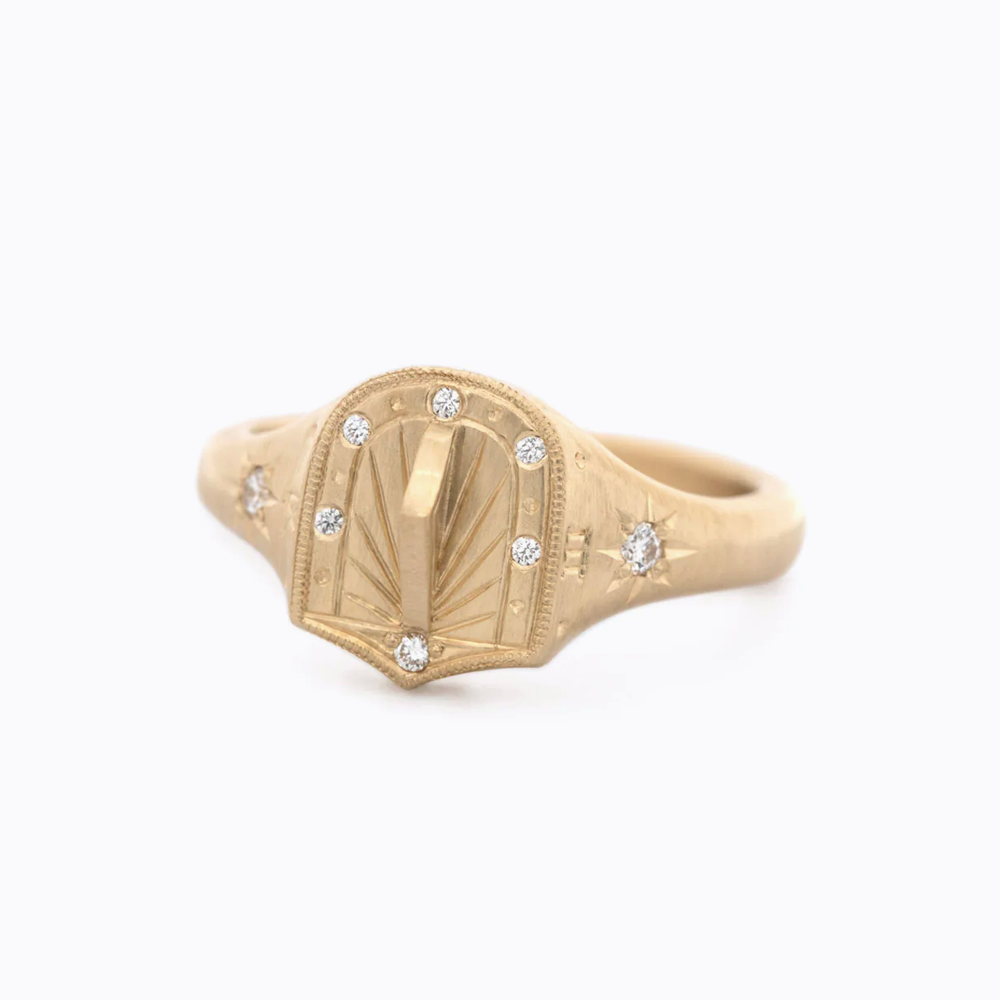 Sundial Signet Ring