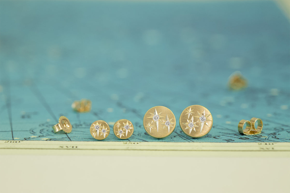 XL Cosmic Diamond Stud Earrings