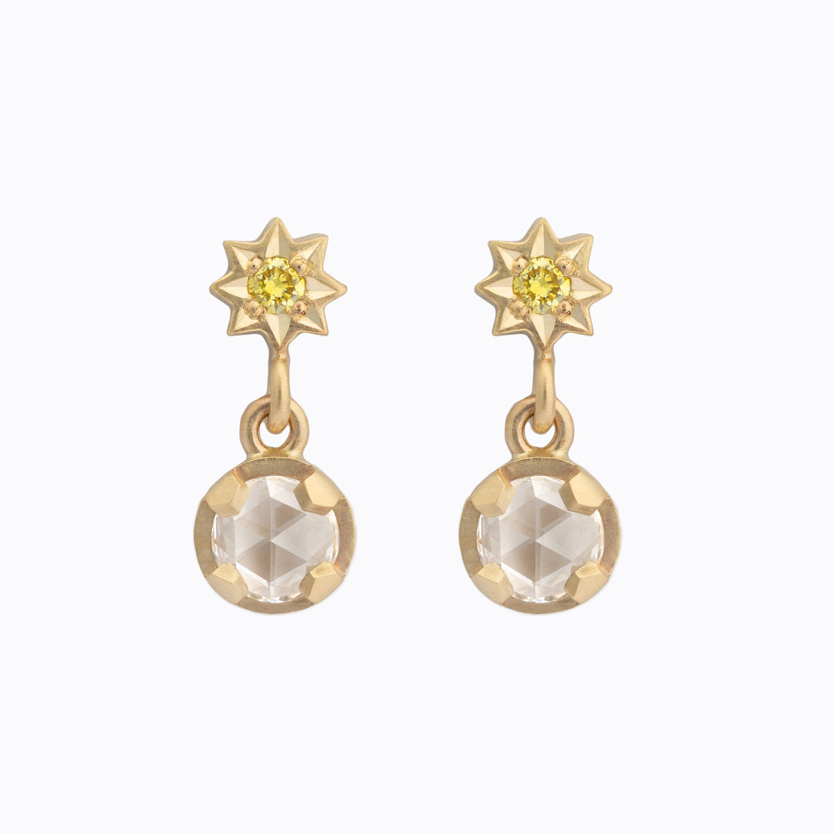 Diamond Orb Drop Earrings