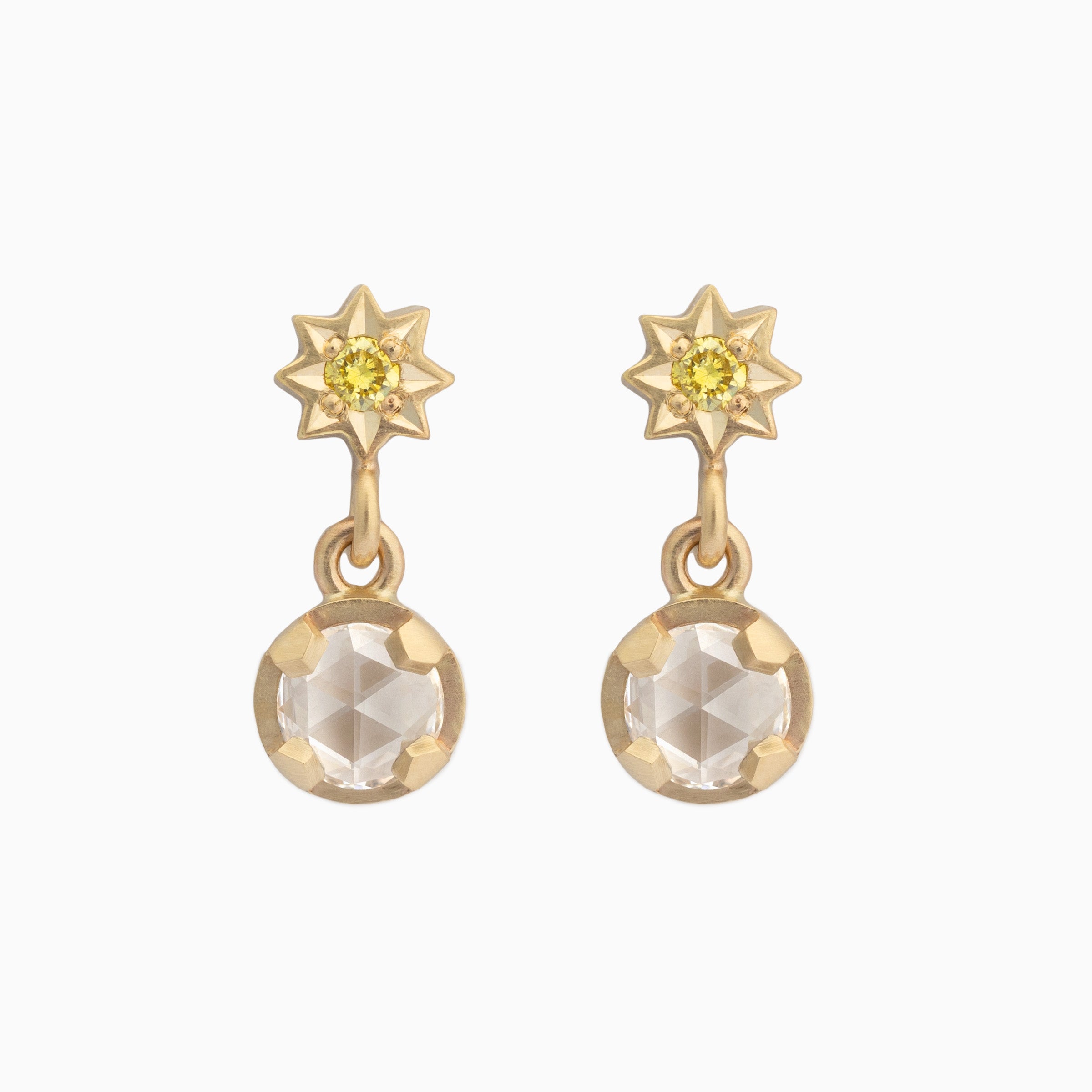 Diamond Orb Drop Earrings