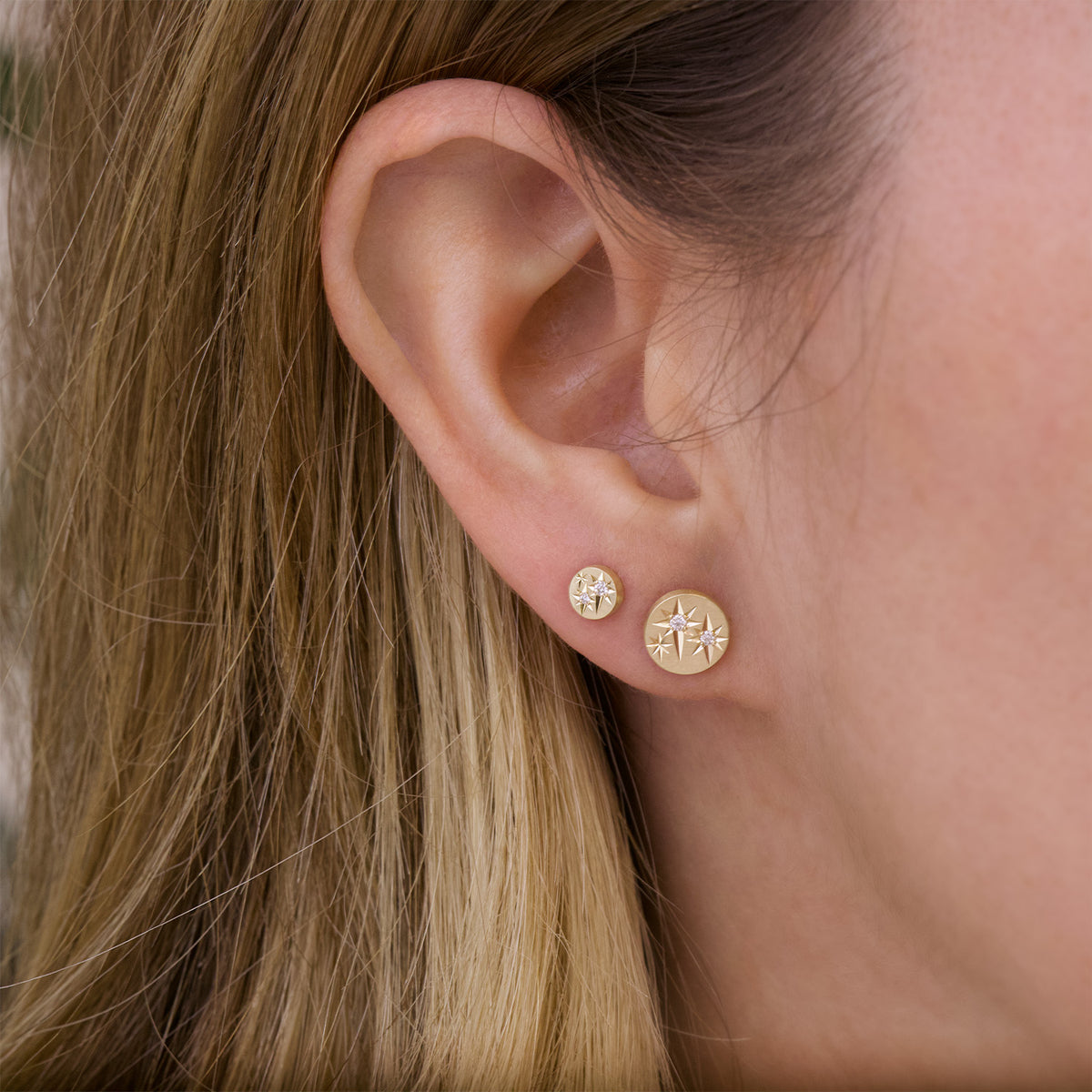 XL Cosmic Diamond Stud Earrings