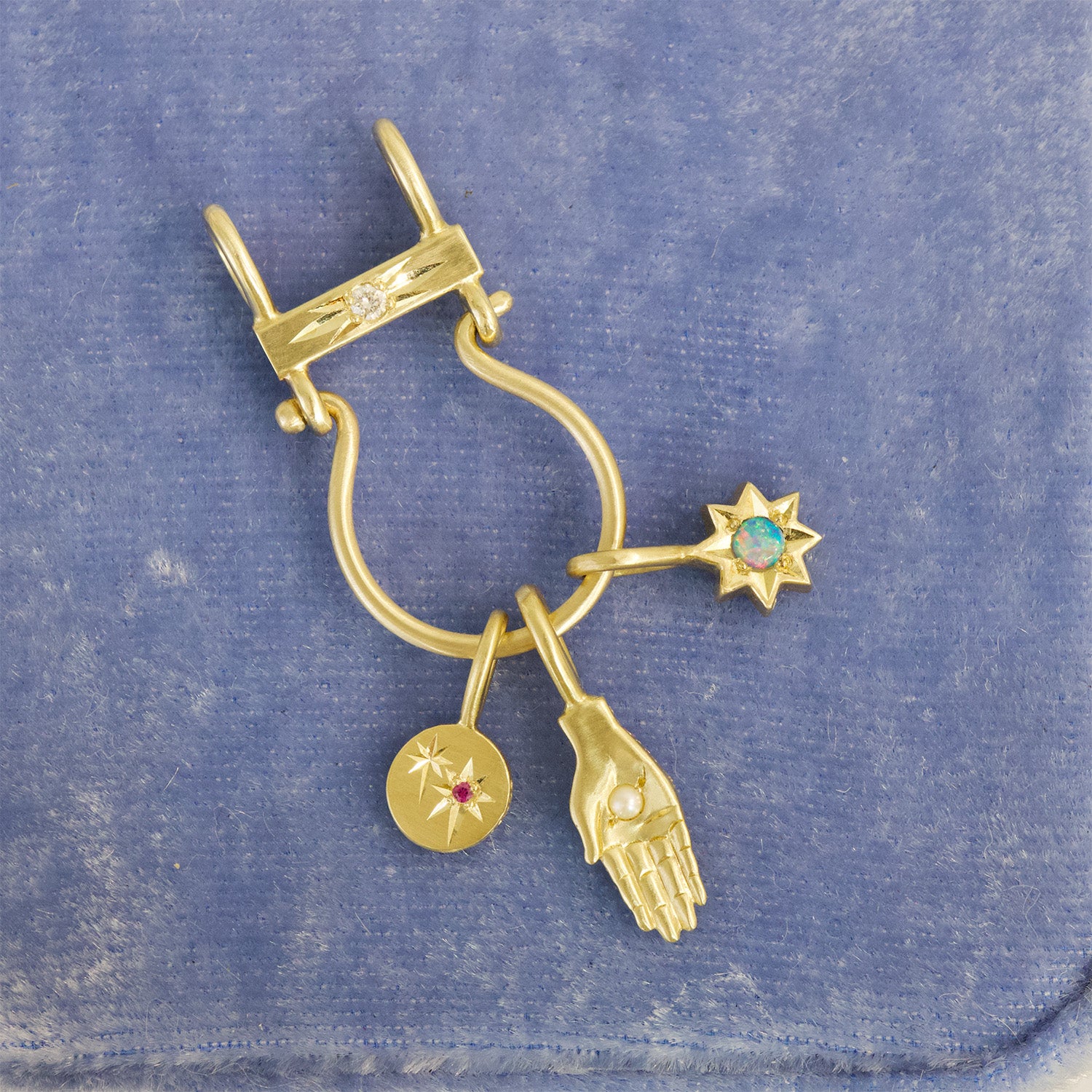 Moon Phase Birthstone Pendant