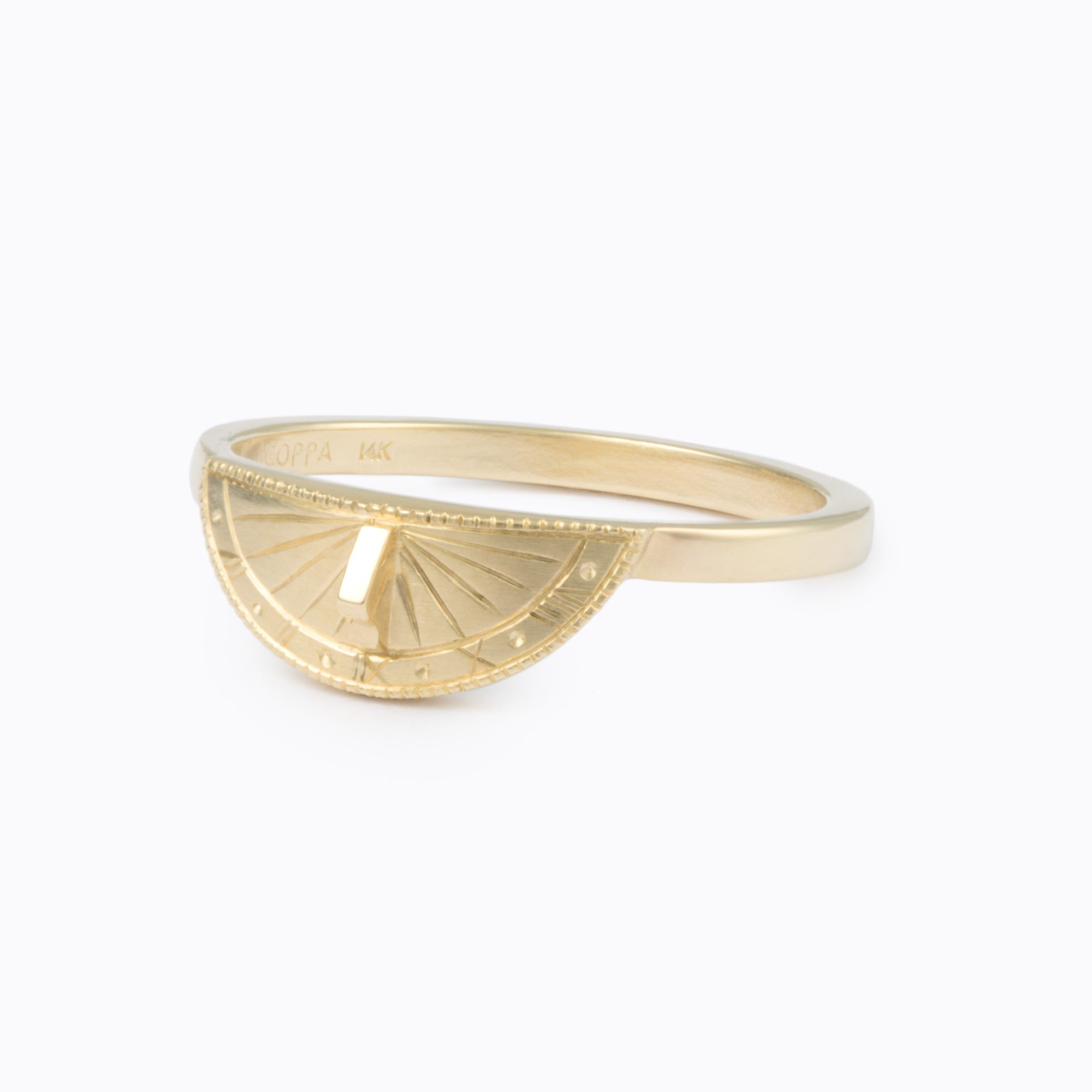 Sundial Roman Numeral Stacker Ring