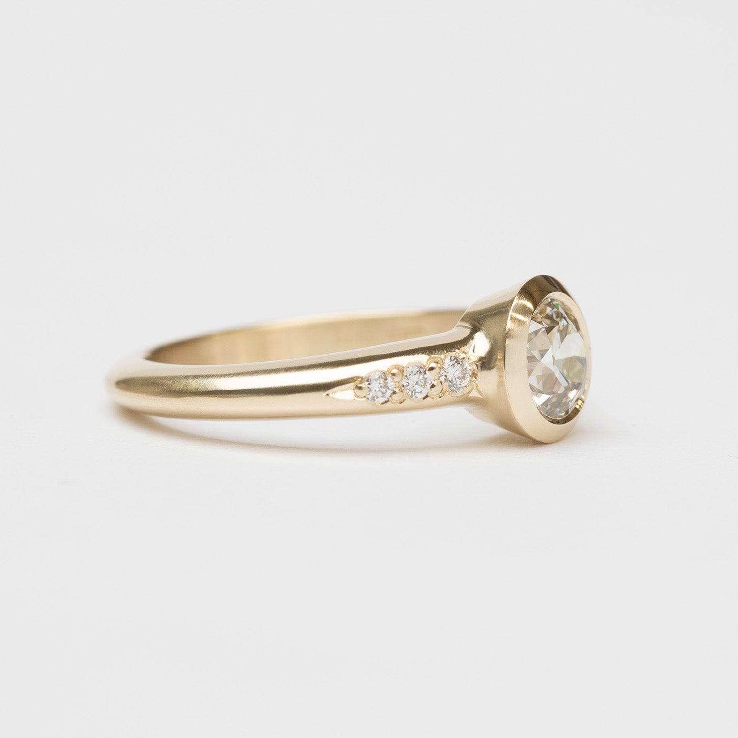Low Tide Thin Solitaire 0.82ct. Old European Diamond