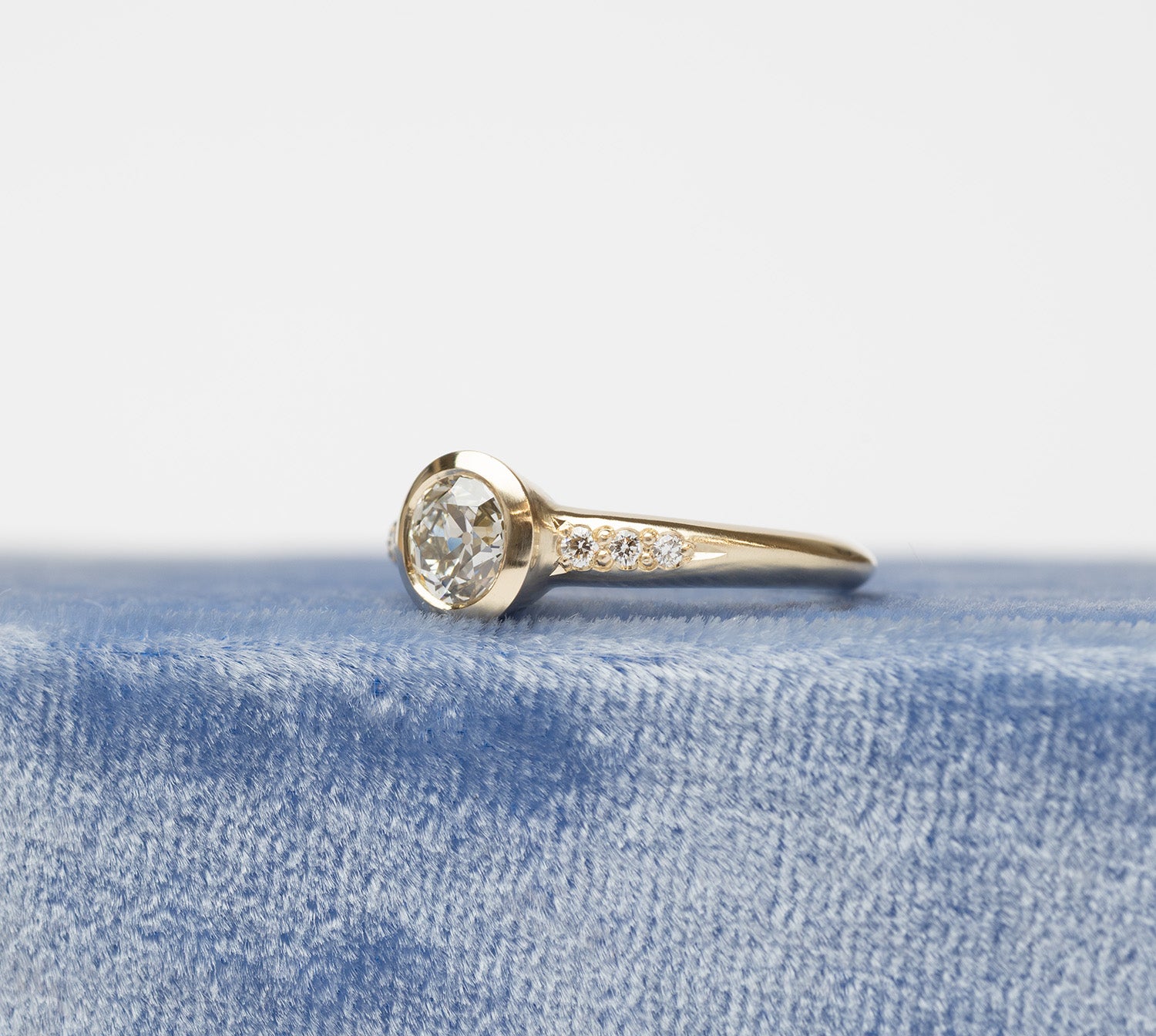 Low Tide Thin Solitaire 0.82ct. Old European Diamond