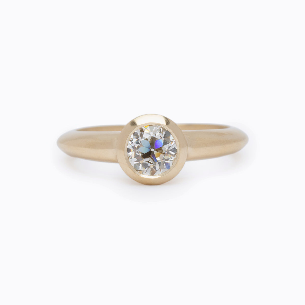 Low Tide Thin Solitaire 0.77ct. Old European Diamond