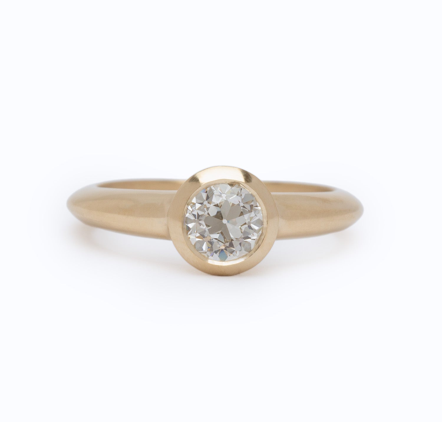 Low Tide Thin Solitaire 0.77ct. Old European Diamond