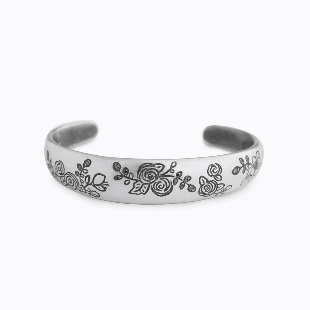Flower Patch Black Diamond Cuff