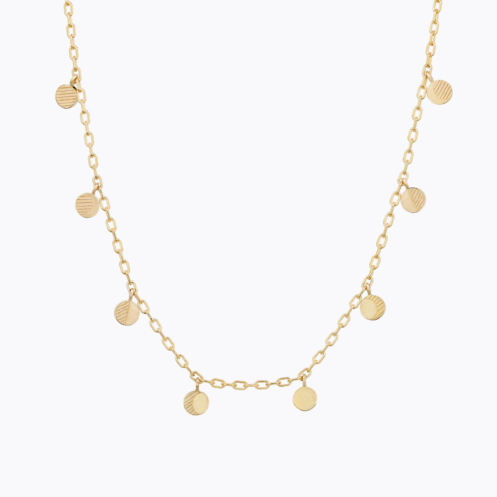 Moon Phase Multi Diamond Necklace