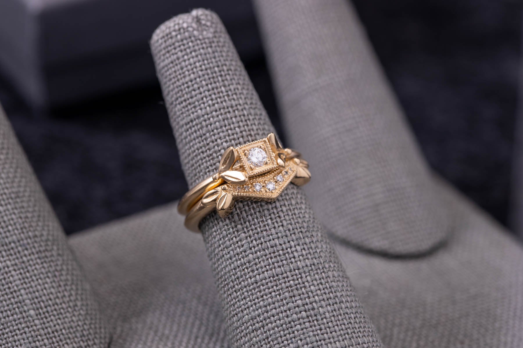 Olive and Arch Wedding Band