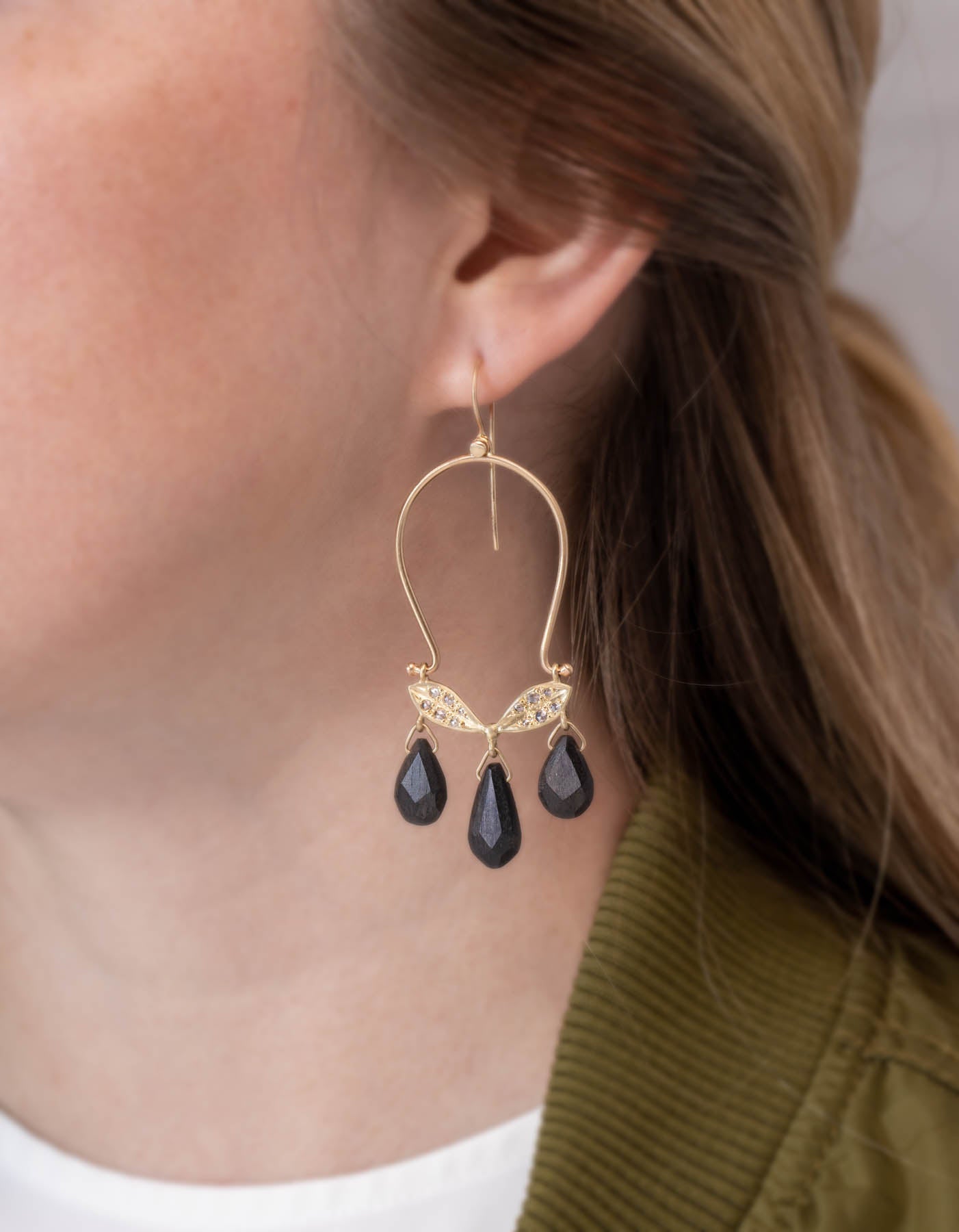 Ebony Triptych Earrings