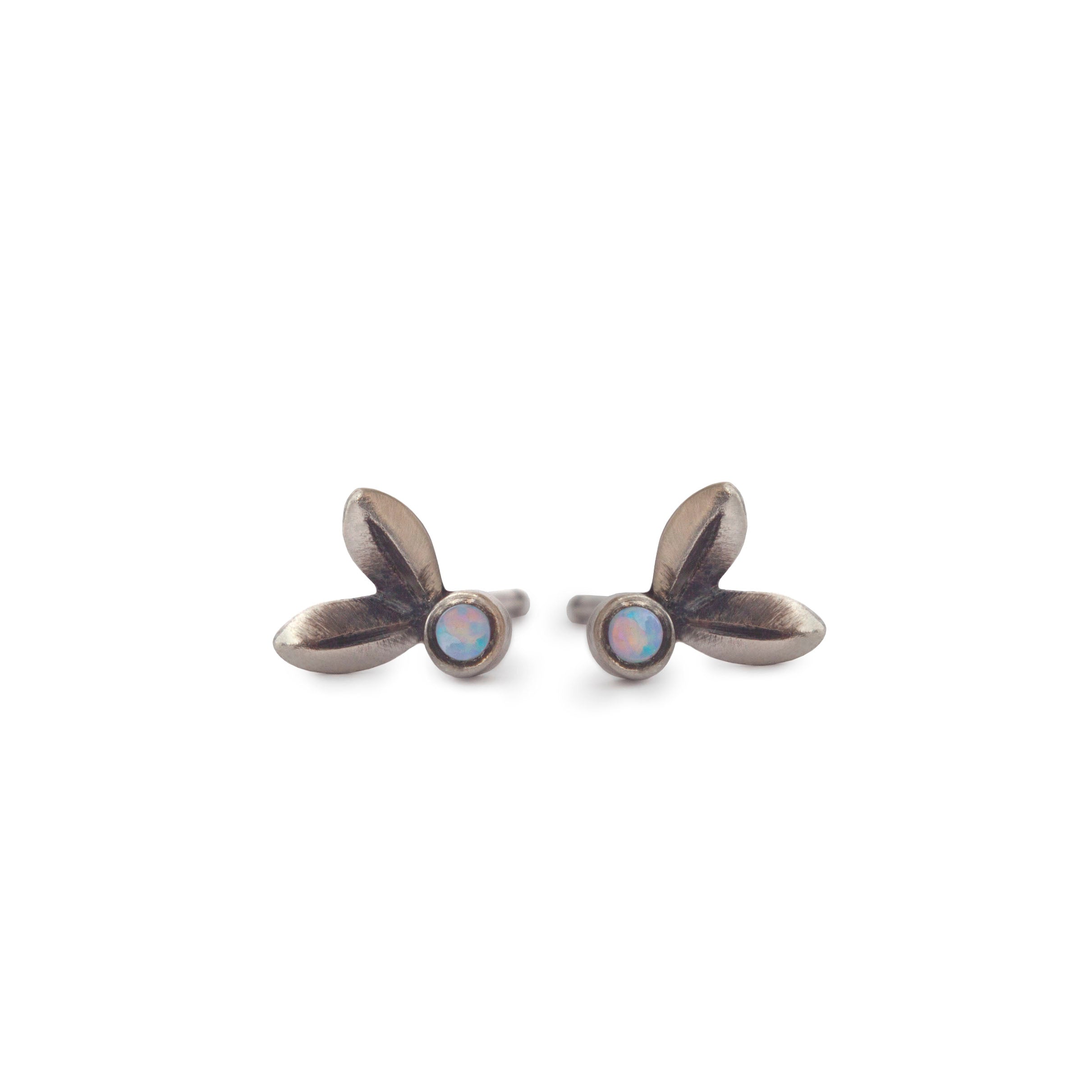 Olive Leaf Diamond Studs