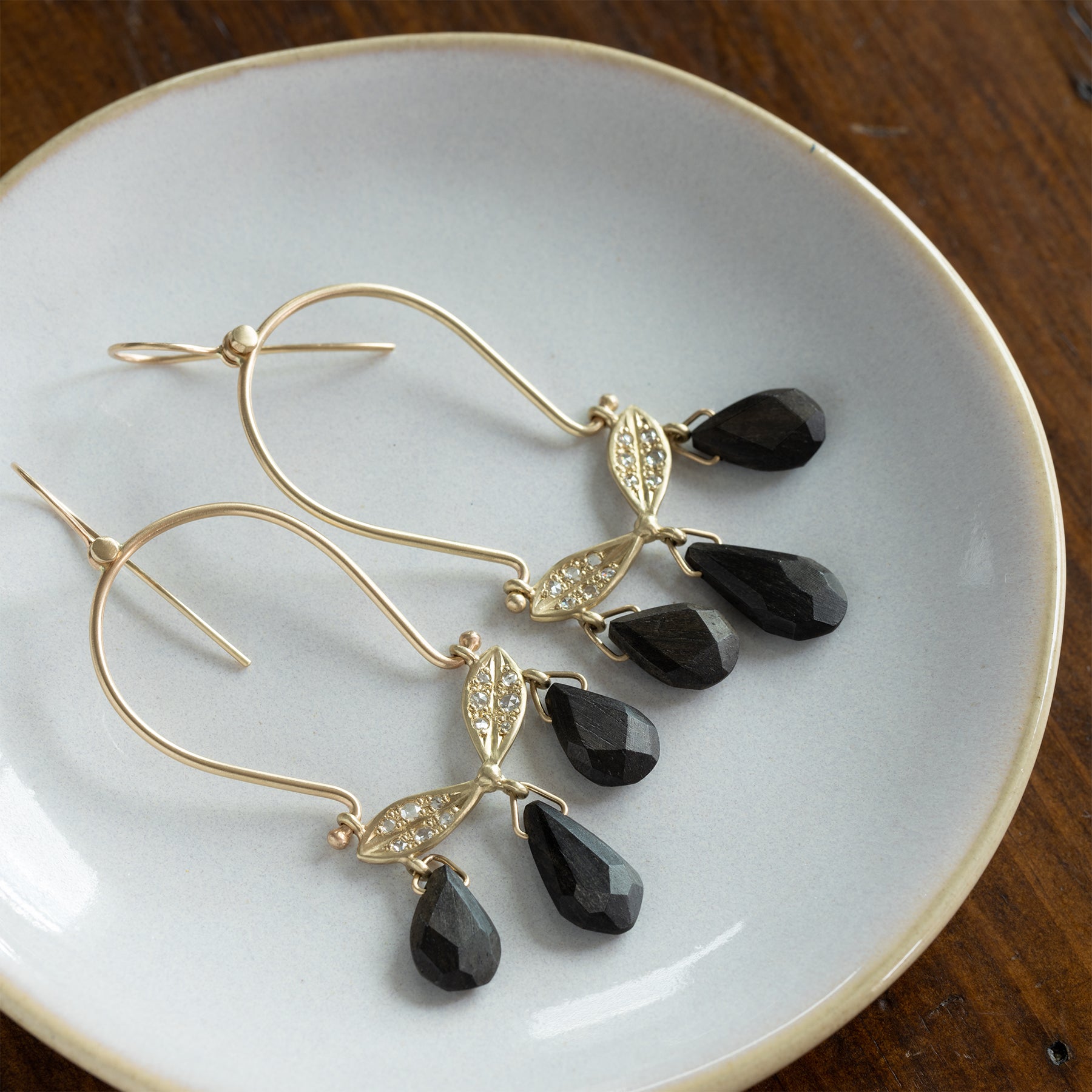 Ebony Triptych Earrings