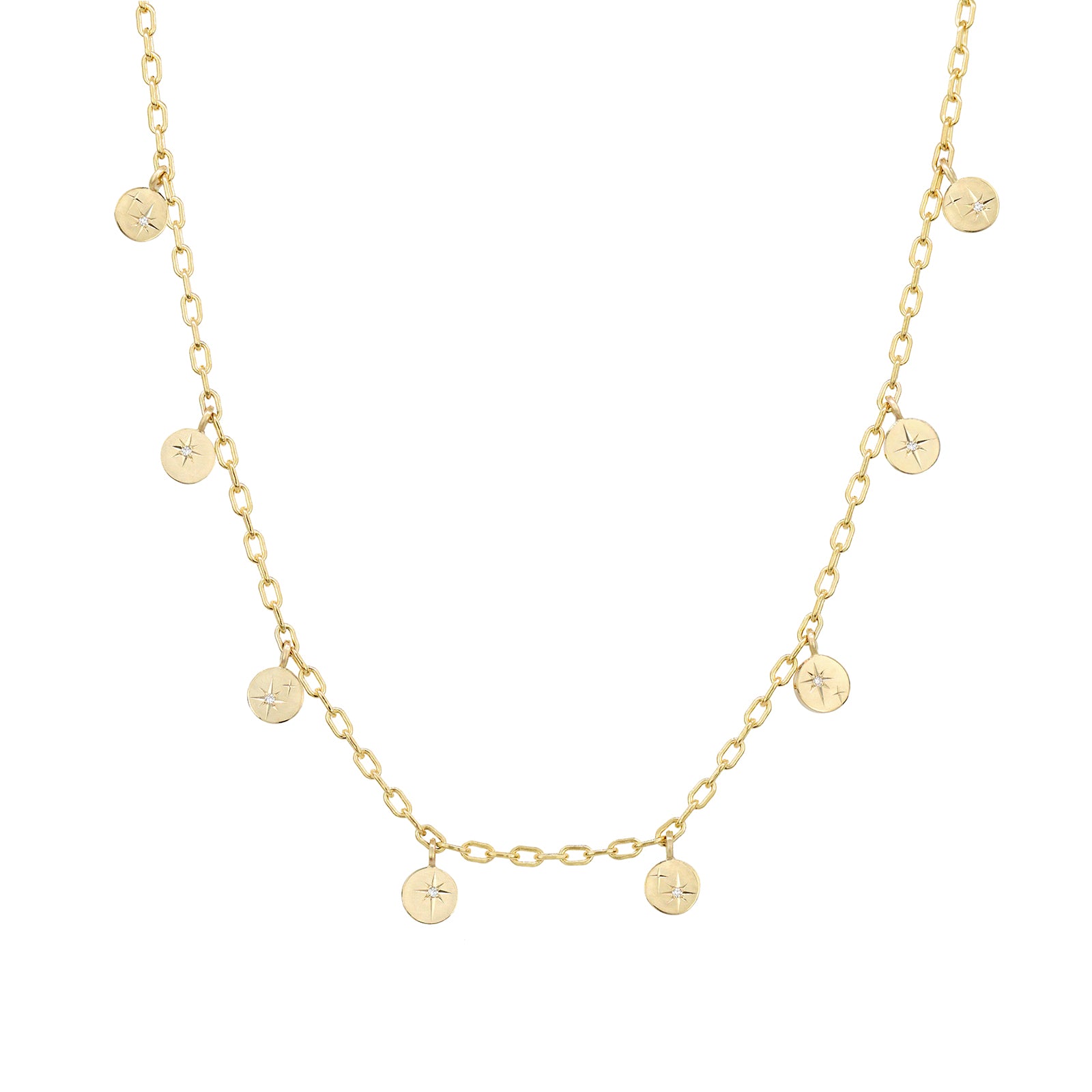 Moon Phase Multi Diamond Necklace