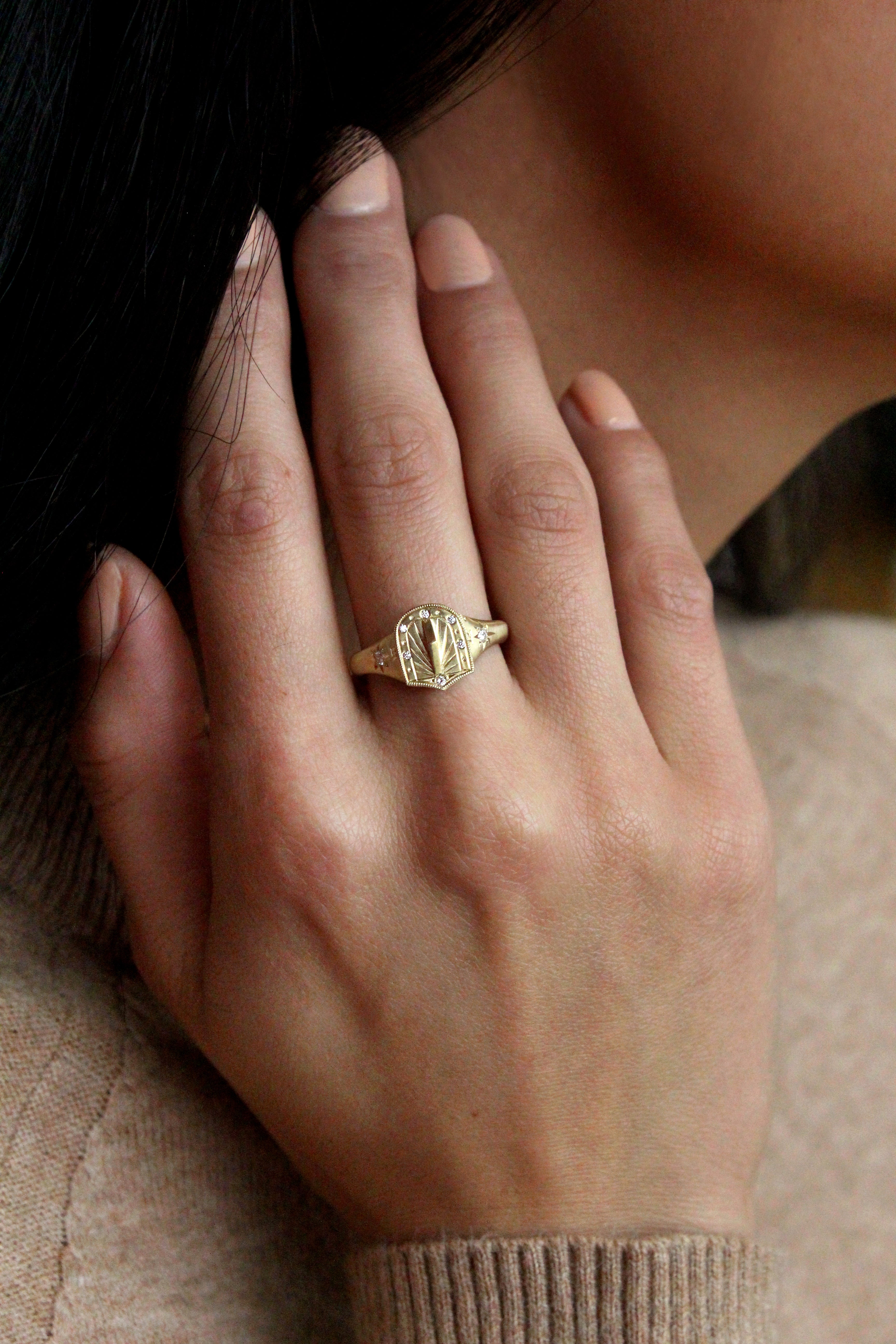 Sundial Signet Ring