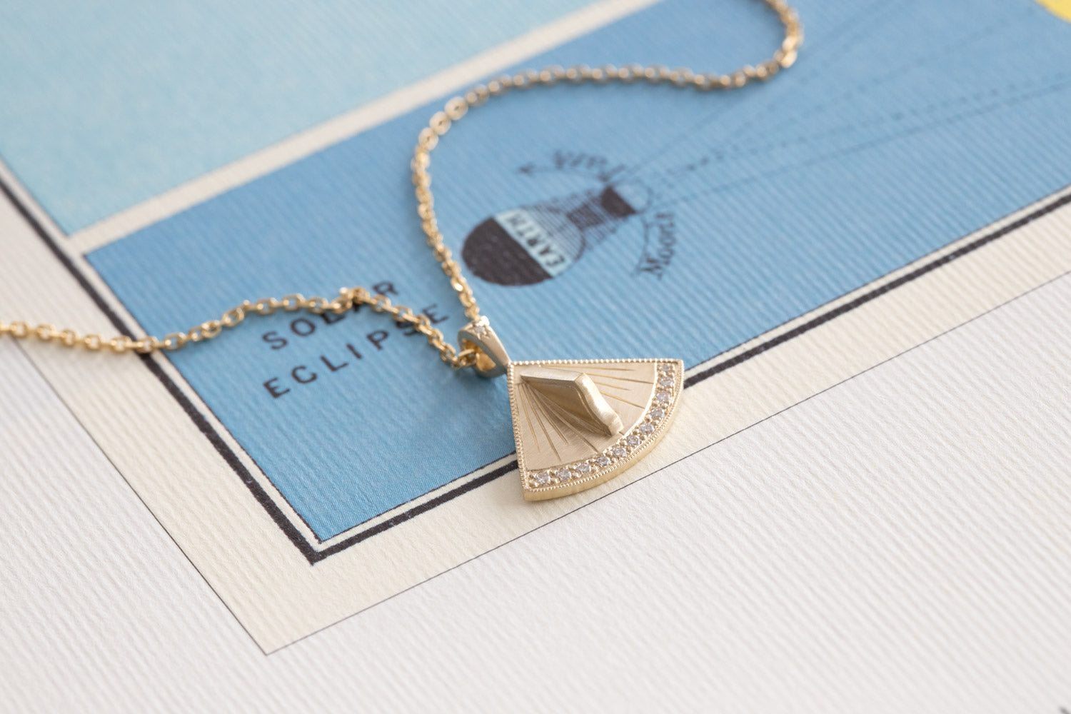 Sundial Pavé Quadrant Pendant