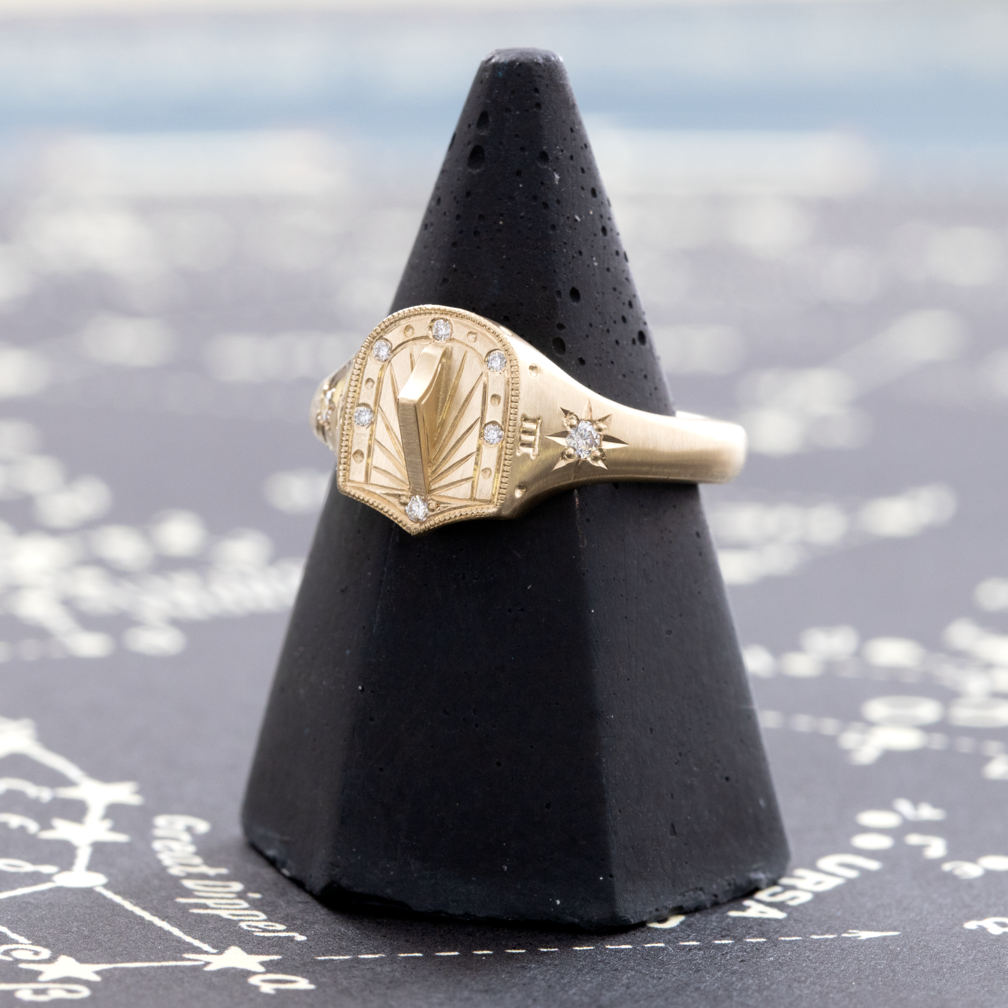 Sundial Signet Ring