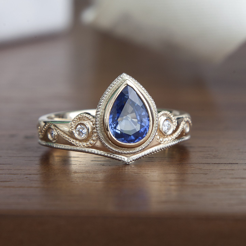 A Custom Blue Sapphire Engagement Ring