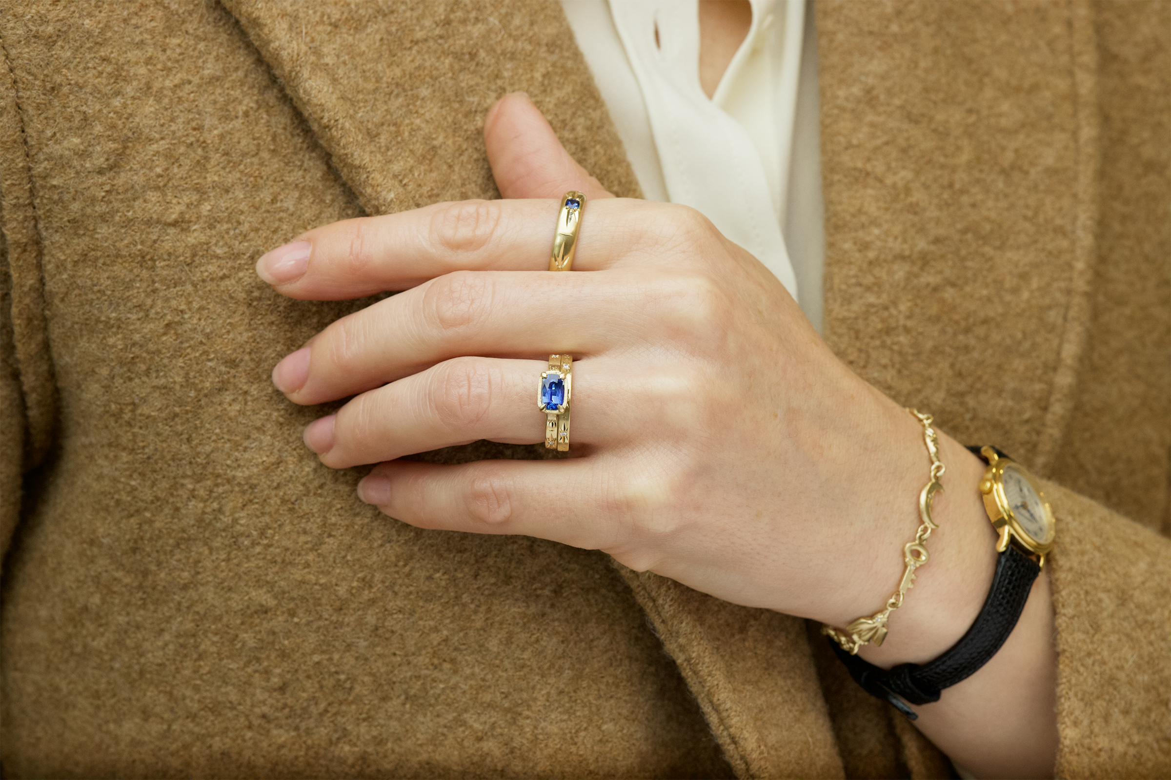Luna Solitaire 1.10ct. Royal Blue Sapphire Cushion