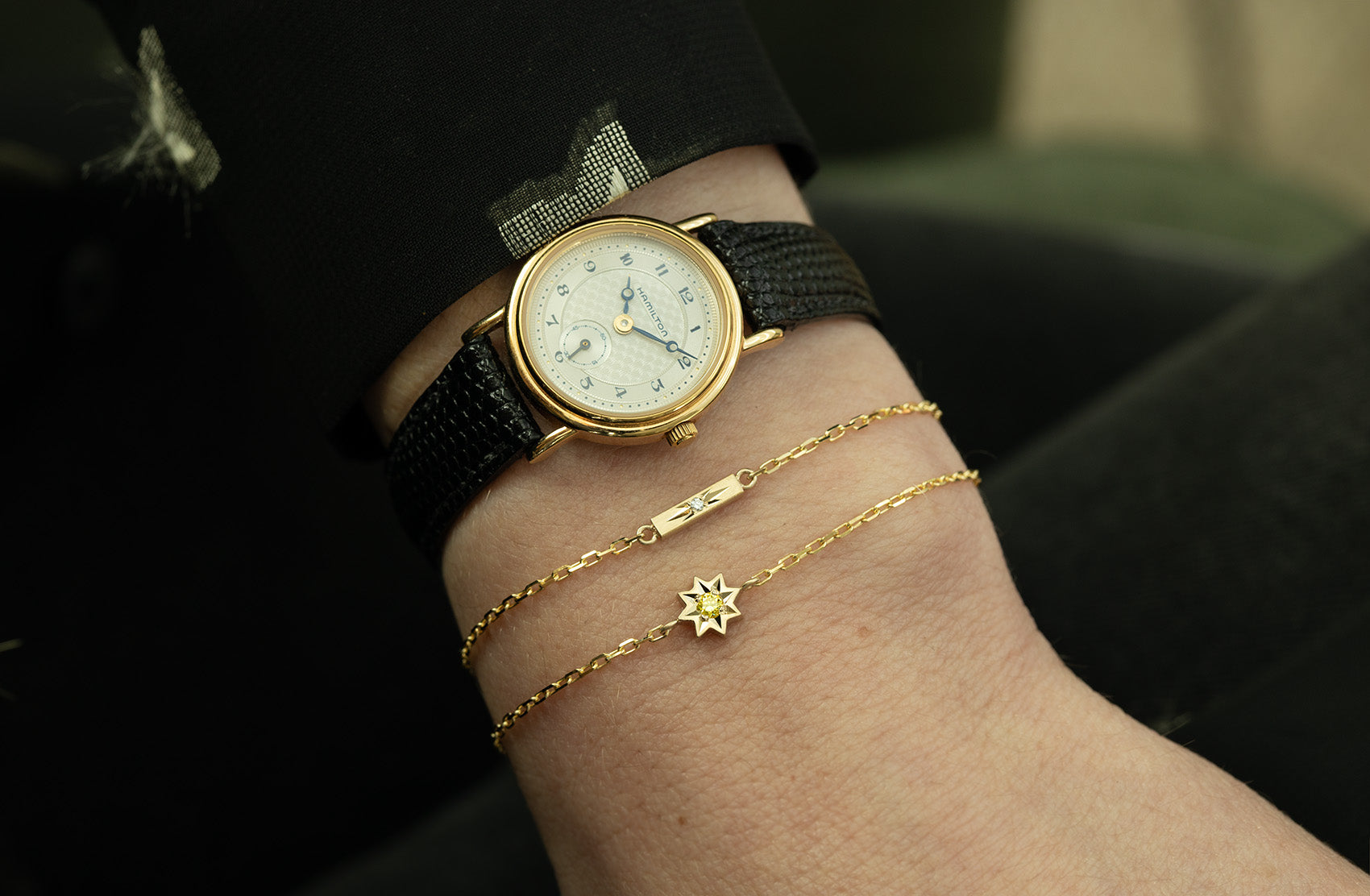 Mini Black and White Bar Bracelet