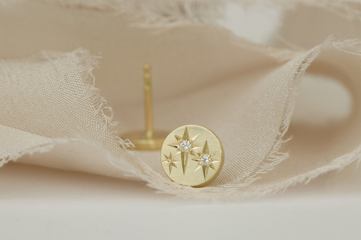 XL Cosmic Diamond Stud Earrings