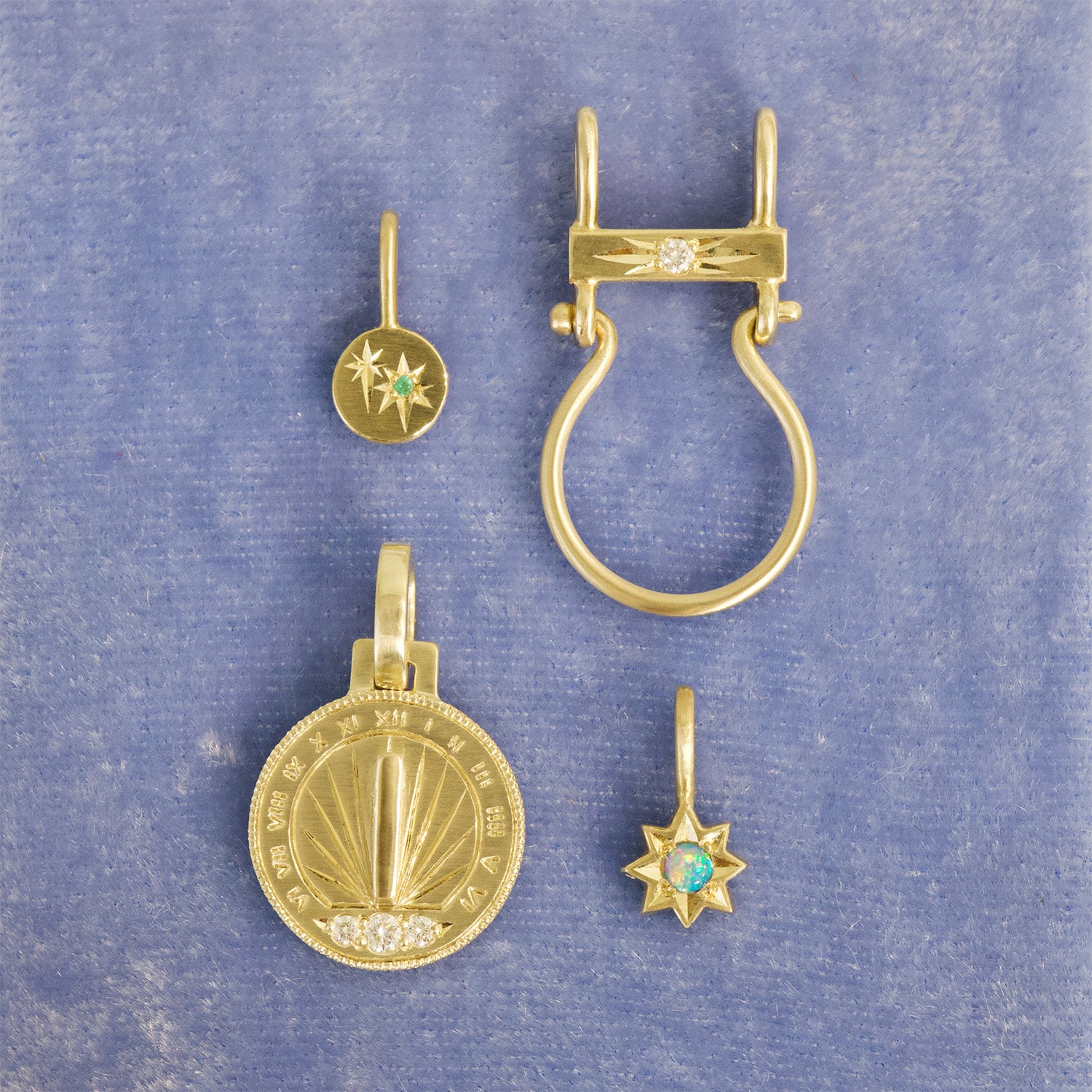 Moon Phase Birthstone Pendant