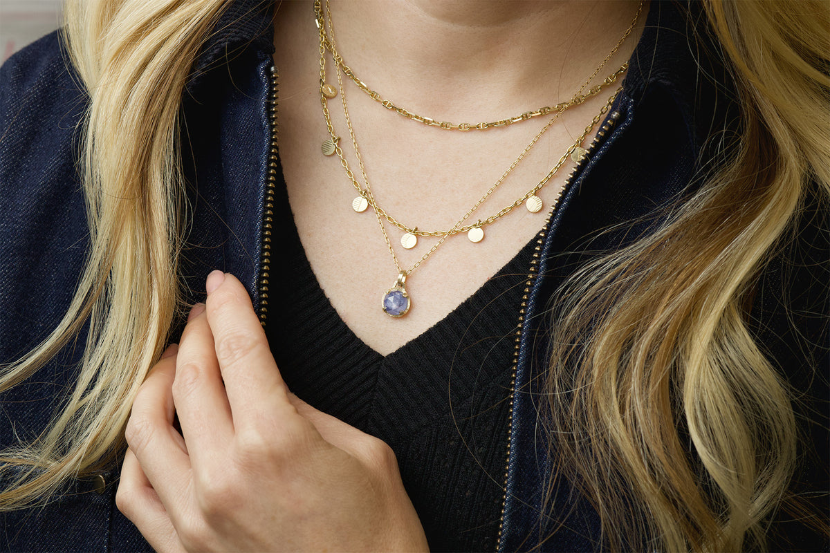 Florentine Pendant 3.42ct. Rose Cut Sapphire