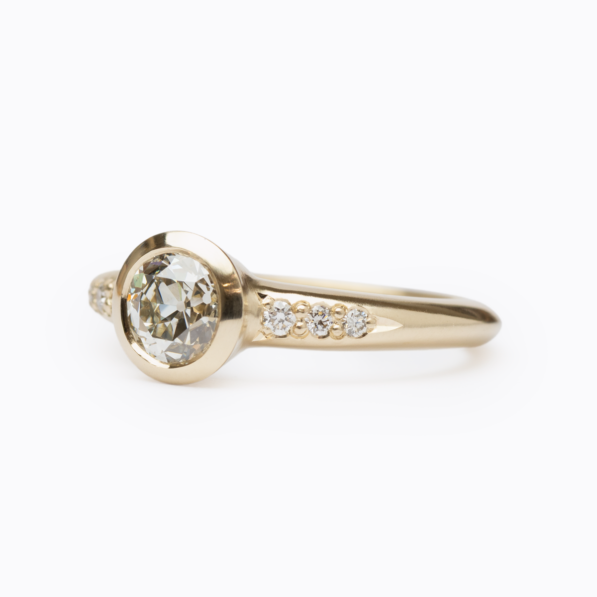 Low Tide Thin Solitaire 0.82ct. Old European Diamond