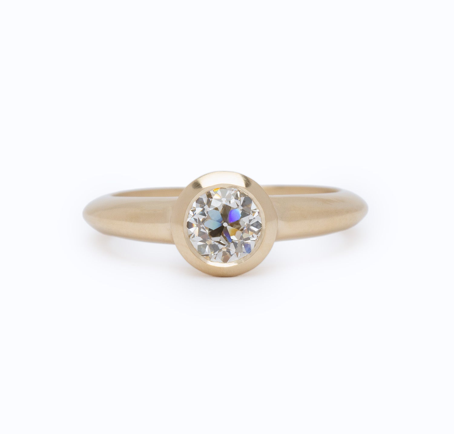 Low Tide Thin Solitaire 0.77ct. Old European Diamond