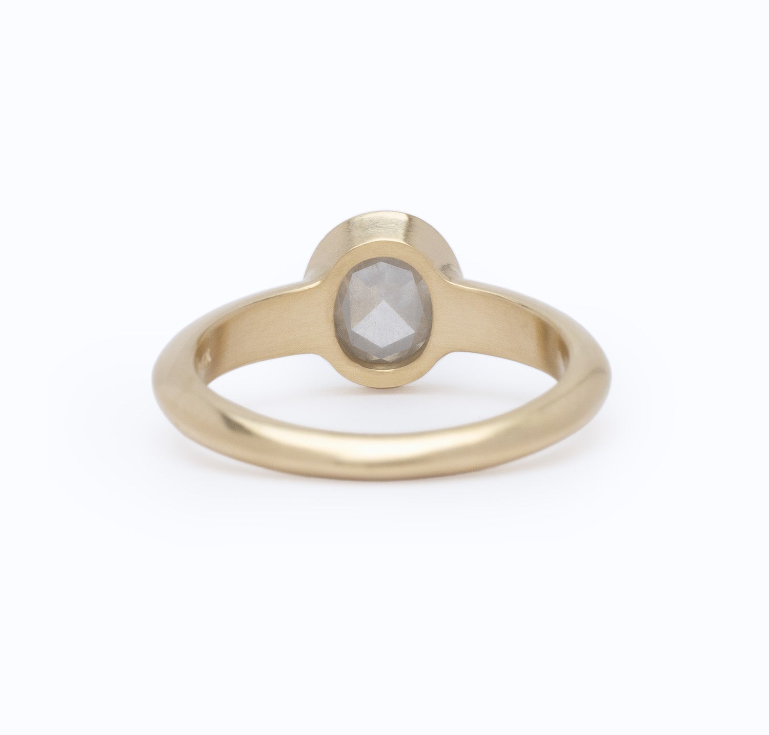 Low Tide Thin Solitaire 1.30ct. Oval Rose Cut Diamond
