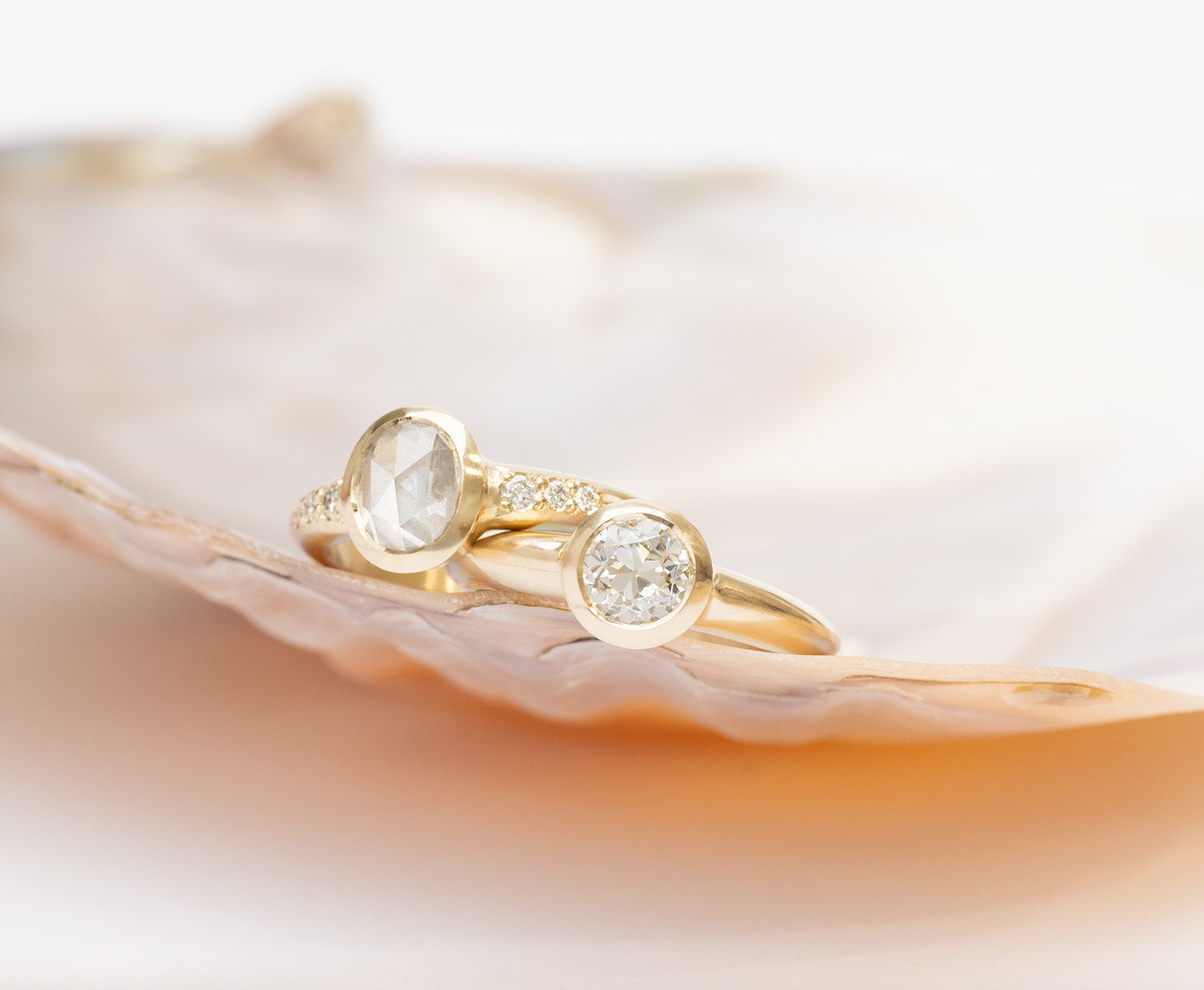 Low Tide Thin Solitaire 0.77ct. Old European Diamond