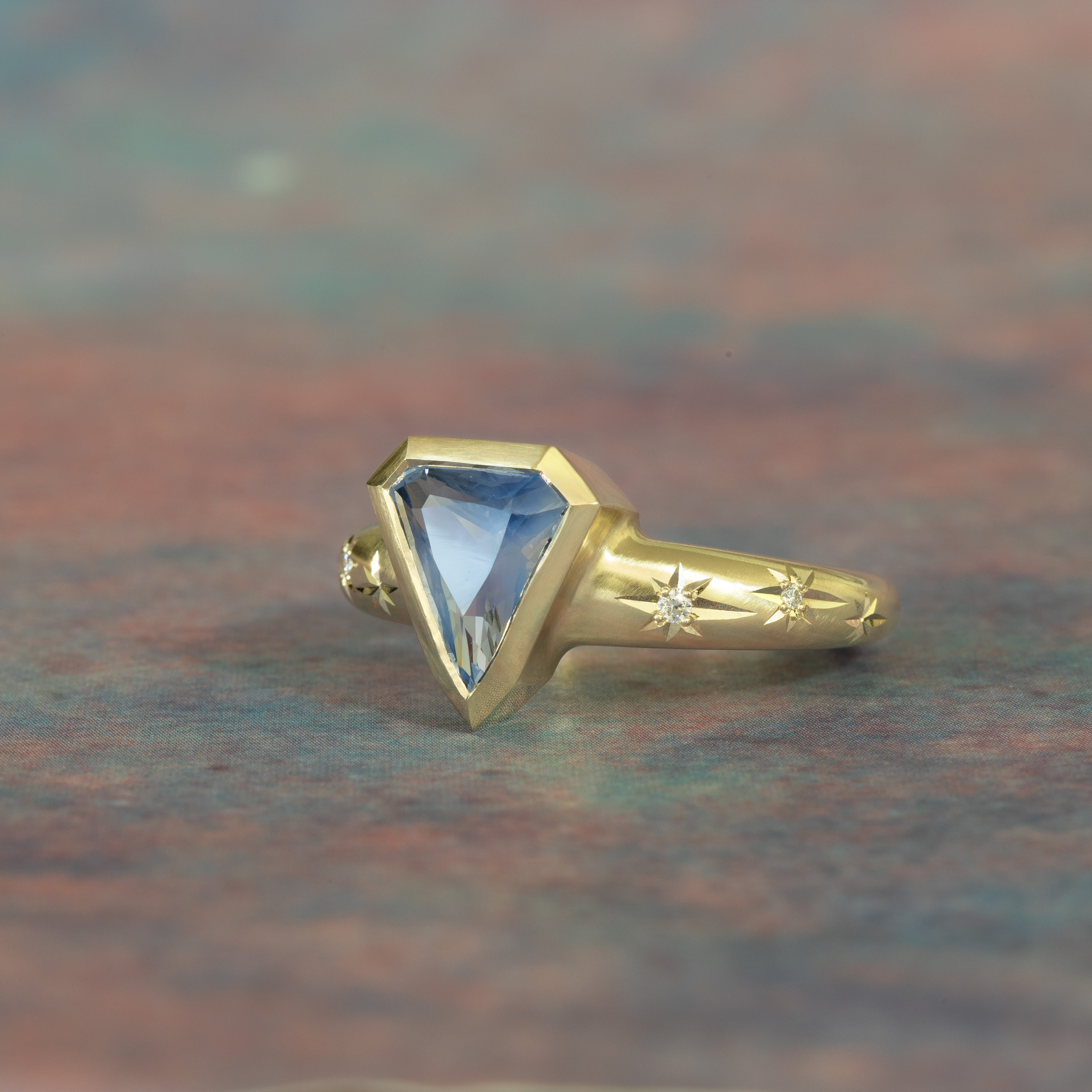 Cosmic Ring 2.12 carat Sapphire Shield
