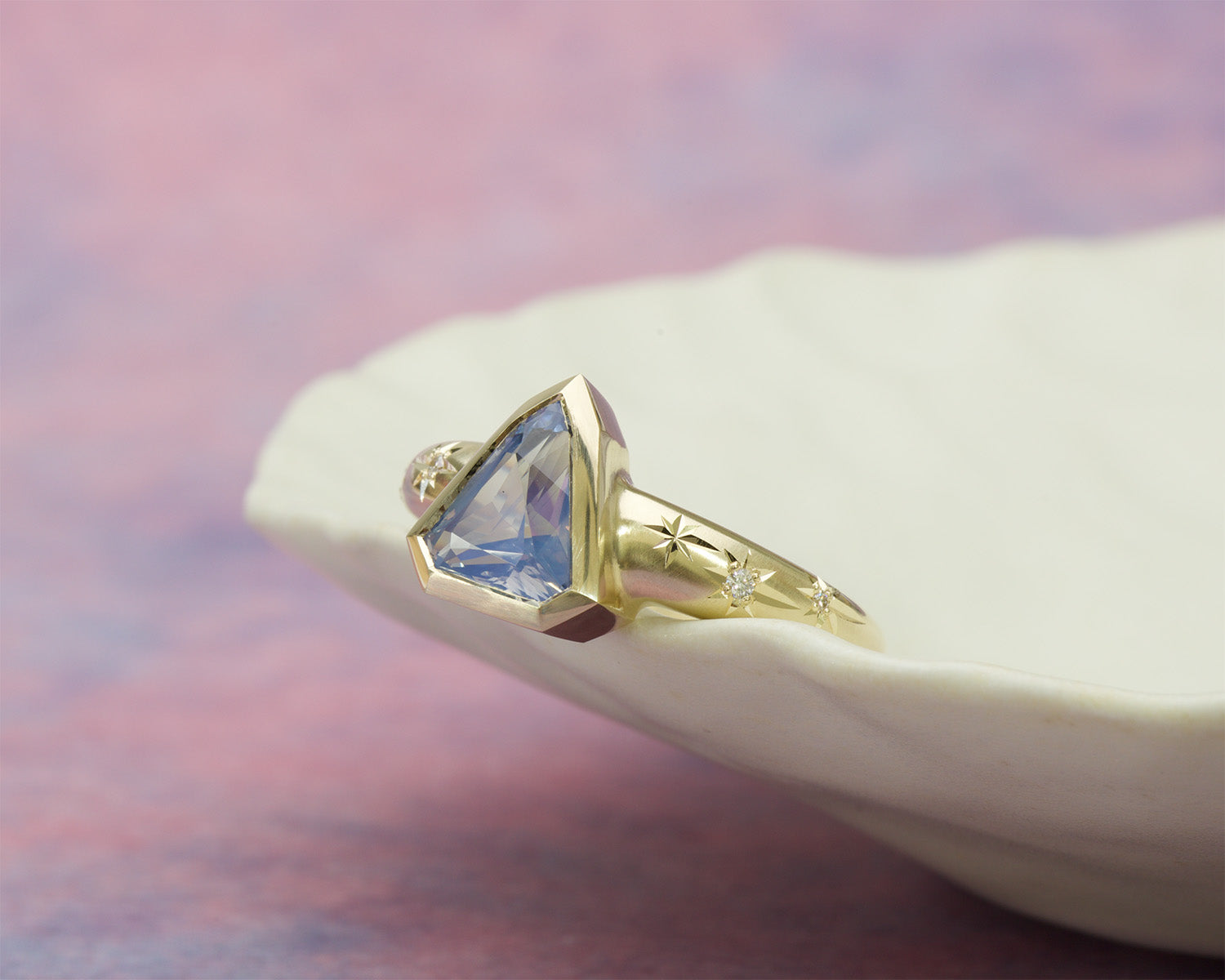 Cosmic Ring 2.12 carat Sapphire Shield