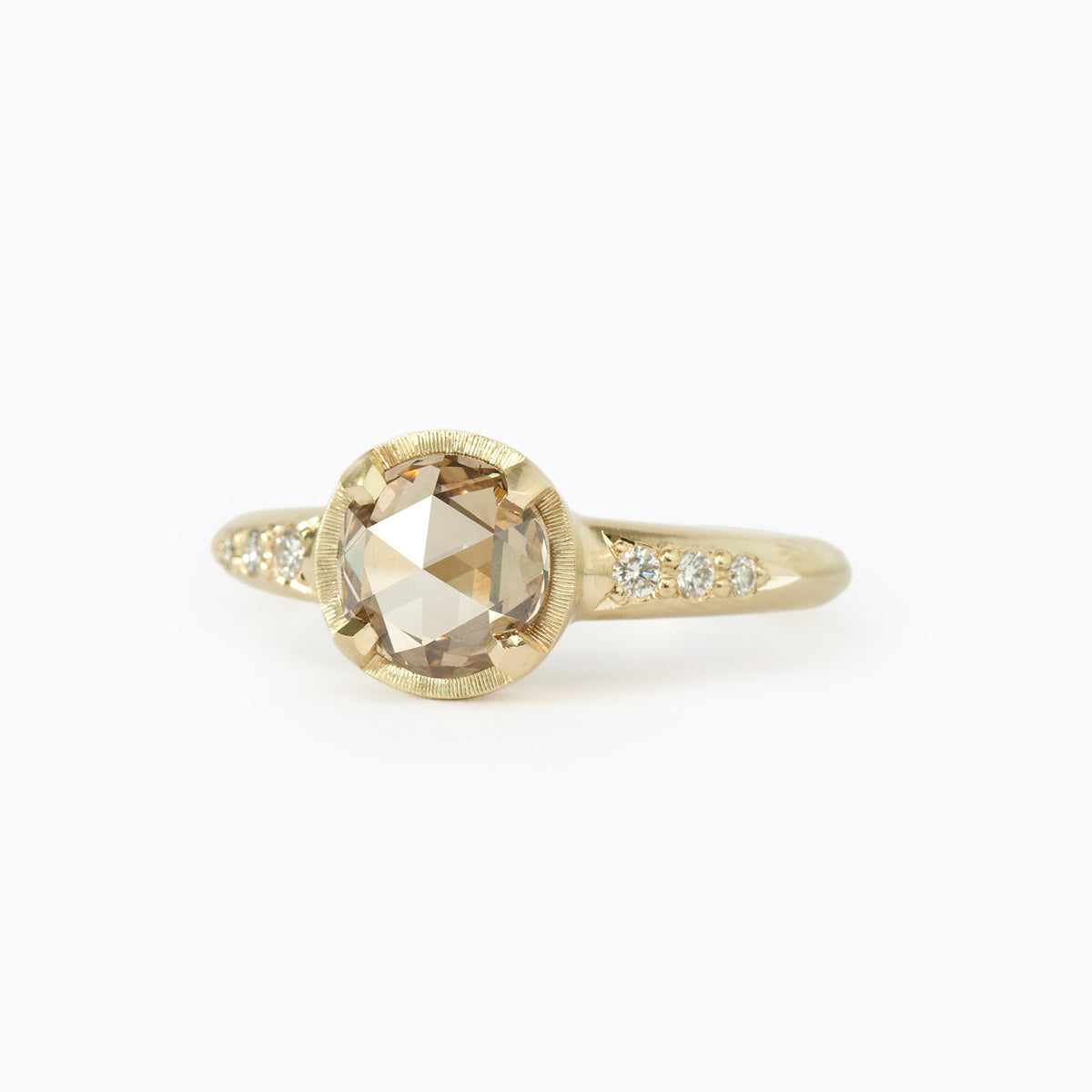 Low Tide Four Prong Thin Solitaire 1.49ct. Champagne Diamond
